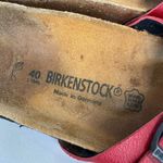 Birkenstock  Red Cherry Madrid Birko-Flor Leather Sandals Size 40 / 10 Photo 3