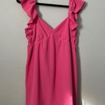 Blue Pepper Pink Ruffle Dress Size L Photo 1