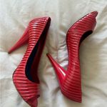 Miu Miu  | Red/Pink Patent Leather peep toe heels Photo 1