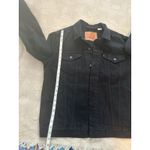Men's Authentic Levi's Trucker Black Denim Button Jean Jacket Size Large Photo 6