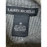 Lauren Michelle Silver Sequin Sleeveless mock neck Top size Medium Photo 6