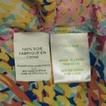 Lilly Pulitzer Asher Silk Top Cameo White Electric Feel Short Sleeve V-neck XS Photo 3