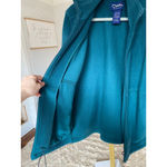 Catalina  Teal Full Zip Fleece Jacket Cozy Outdoor Layer M Quiet Luxury Photo 3
