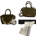 ALDO Fabyx satchel bag khaki green chunky gold chain Handbag Crossbody 8 x 6 in Photo 1