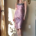Eden Paris Silk Beaded Midi Dress Purple Size 0 Photo 5