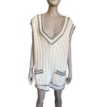ZARA  White and Black Knit Tank Top Photo 1