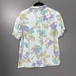 La Cabana Women's Light Blue Floral Hawaiian Shirt Photo 5