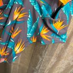 Tori Praver Tropical Gray Bird Of Paradise Cutout Back One Piece Swimsuit XL Photo 4