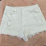 American Eagle White Denim Mom Shorts Photo 0