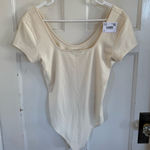 American Eagle NWT  cream short sleeve bodysuit size large Photo 0