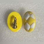 Vintage AVON 1987 Sunsations Easter Egg Oval Shaped Clip On Earrings White Photo 3