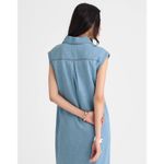 Madewell  Denim Tunic Dress in Kelleyville Wash Size Small NWT Cotton Linen Photo 3