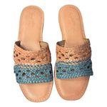 Anthropologie  SEYCHELLES Everlasting Sandal Leather Braided Color Block Tan NEW Photo 2