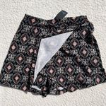 Soprano  Black and Pink High Waist Shorts Size M Festival Ethnic Boho Stretch Photo 4