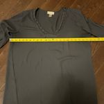 Loft Black  Long Sleeve Laced V Neck 100% Polyester L. Causal or Dress it up. Photo 4