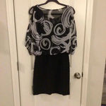 Rsvp  Women’s Dress Size 12 Peplum Sheer Elastic Waist Slit Sleeves Photo 1