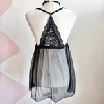 Black Lace Babydoll Top Fairy Grunge Y2K 2000s Gothic Coquette Small Photo 2