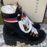 Gucci Leather Ankle Boots with Sylvie Web size 38 Photo 2