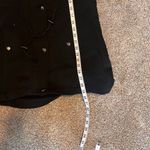 Cavalini  Women's Black Jacket. Tie at Waist, Faux Sherpa Hood, Pockets.  Size PM Photo 3