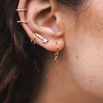 Boutique NEW Dainty Moon &ā Star Stud Earrings | 18k Gold Photo 4
