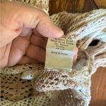 Princess Polly Princes Polly 100% cotton crochet tan striped cropped sweater size 4 Photo 3