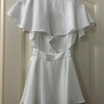 Lulus Aldrin White Ruffled Wrap Skort Romper Size Small Photo 3