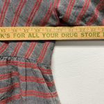 Madewell Shirt Women's Large Grey Red Striped VNeck Long Sleeve Cotton Blend Photo 5