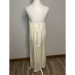 Vintage Natori Slip Nightgown Long Women’s M Satin Ivory Floral Embroidered Size M Photo 4