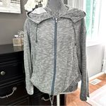 Free People  Gray Zip Hoodie Size L Photo 2