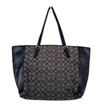 Coach  Turnlock Signature Jacquard Monogram Black Gray Tote Photo 3
