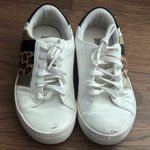 Steve Madden  Fone White and Leopard Print Women's Sneakers Casual Everyday FLAWS Photo 0