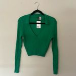 Divided NWT H&M Emerald Ribbed Knit Top Size XL Photo 3