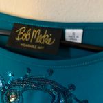 Bob Mackie  wearable art size small blue sequins rhinestones metallic shiny Photo 3