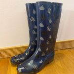 Toms RAINDROP PRINT RAIN BOOTS WELLIES SIZE 8 Photo 0