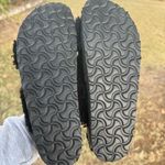 NEW! BIRKENSTOCK Papillio Daytona‎ Shearling Teddy Sandals Black 38 / 7 US Photo 6