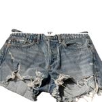 AGOLDE  Parker Vintage Cut Off Distressed Shorts in Swapmeet‎ Light Wash Sz 25 Photo 9