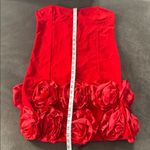 Women’s Red Bodycon Flower Dress Corset Style Back Size L NWOT Size L Photo 6