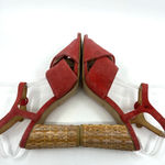 Soludos  Olivia Heels Suede Red Sandals 8 US Photo 7