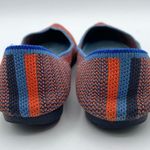 Rothy's Rothy’s The Point Flat Tangerine Tripe Stitch Blue Orange Woven Ballet Retired 5 Photo 9