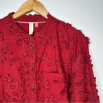 Pilcro  Anthropologie The Whitney Trapeze Buttondown in Raspberry Size Small Photo 3