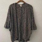 Black & Cream Heathered Open Cardigan Sweater Shrug Size M Photo 0