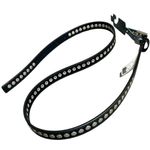 All Saints Silver Studded Black Leather Belt 32”- 36” Adjustable Length $89 New Photo 1