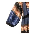 Entro  Womens Tie Up Neck 3/4 Sleeve Mixed Print Casual Boho Tunic‎ Dress M Photo 5