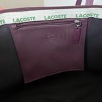 Lacoste  Flaw L. 12.12 Concept Zipper Top Closure Tote Red Wine Tasting Piqué Photo 6