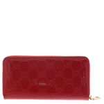 Bebe  Logo Red Patent Leather zip around Wallet Photo 1
