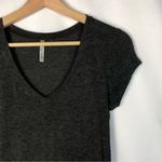 Splash Charcoal Gray Jersey Stretch V-Neck Short Sleeve T-Shirt M Photo 2