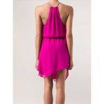 Haute Hippie NWT  Red Silk Racer Back Belted Mini Dress Handkerchief‎ Hem, Large Photo 10