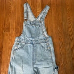 Madewell NWOT Denim Oversized Carpenter Overalls Colliar Wash size XS Photo 5