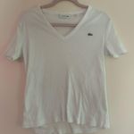 Lacoste  White V-neck Short Sleeve Top  Photo 0