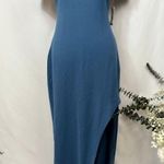 Alexia Admor Dixie Mockneck Maxi Sheath Dress in Denim Blue 4 Photo 0